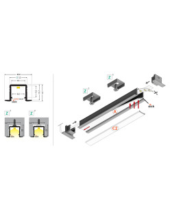 profil LED SMART-IN10 AC2/Z 2000 anod.