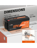 Akumulator LiTime 12V 200Ah Mata Grzewcza L12V200-100-HEAT-HE-8-A160