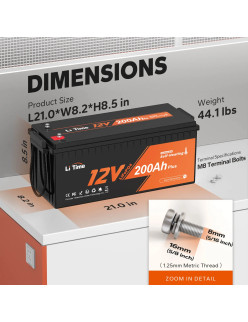 Akumulator LiTime 12V 200Ah Mata Grzewcza L12V200-100-HEAT-HE-8-A160