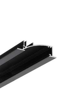 profil LED FLAT8 H/UX 1000 czarny anod. /op