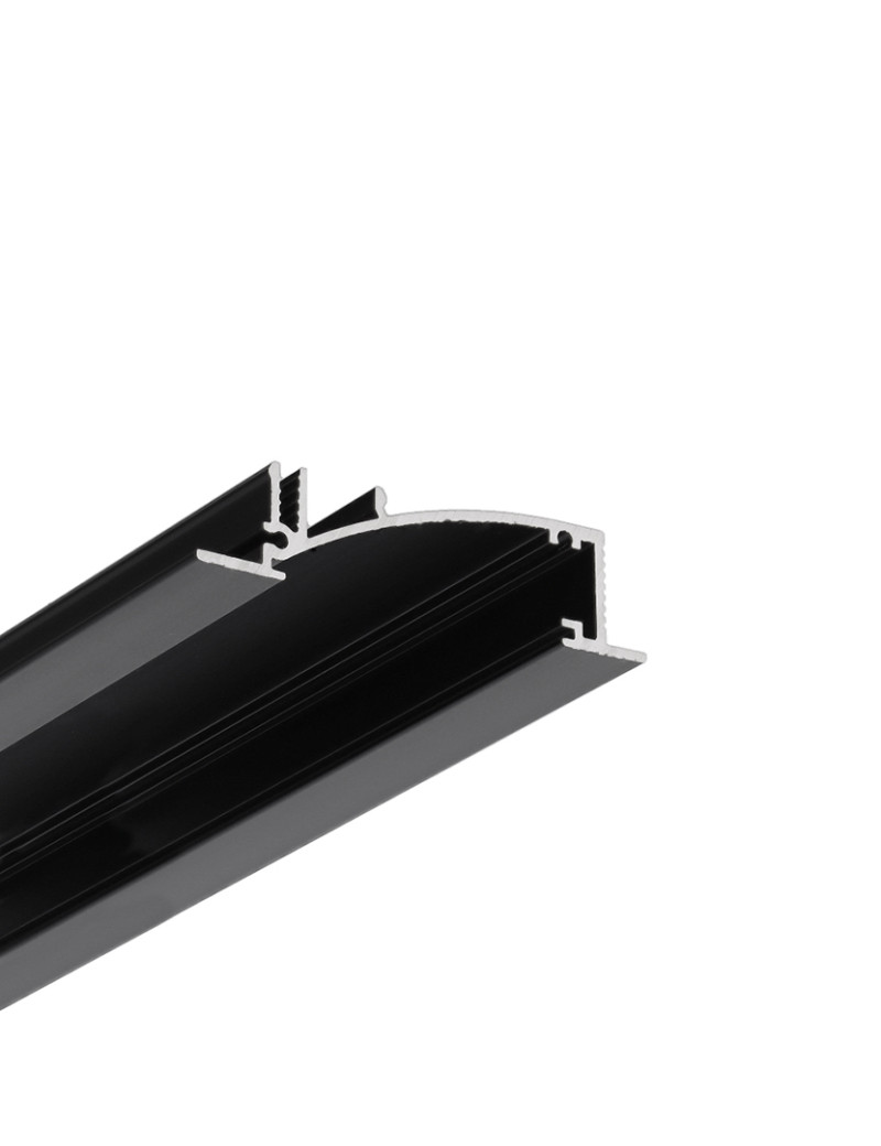 profil LED FLAT8 H/UX 1000 czarny anod. /op