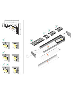 profil LED CORNER10 BC/UX 4050 czarny anod. /op