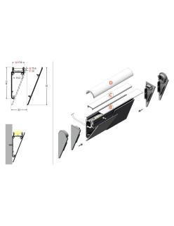 profil LED WALLE12 BCD 4050 biały mal. /op