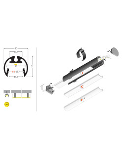 profil LED PEN12 CJ 1000 biały mal. /op