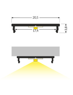 profil LED FIX16 4050 anod.