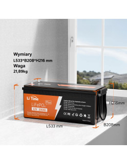 Akumulator LiTime 12V 200Ah Plus - L12V200-200-Plus-8-A160