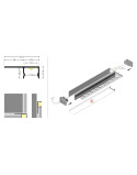 profil LED UNI-TILE12 180st C PLUS 4050 anod.