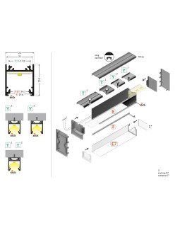 profil LED LINEA20 EE7F/TY 3000 biały mal. /op