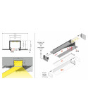 profil LED LINEA-IN20 TRIMLESS EE7F 4050 alu.sur.