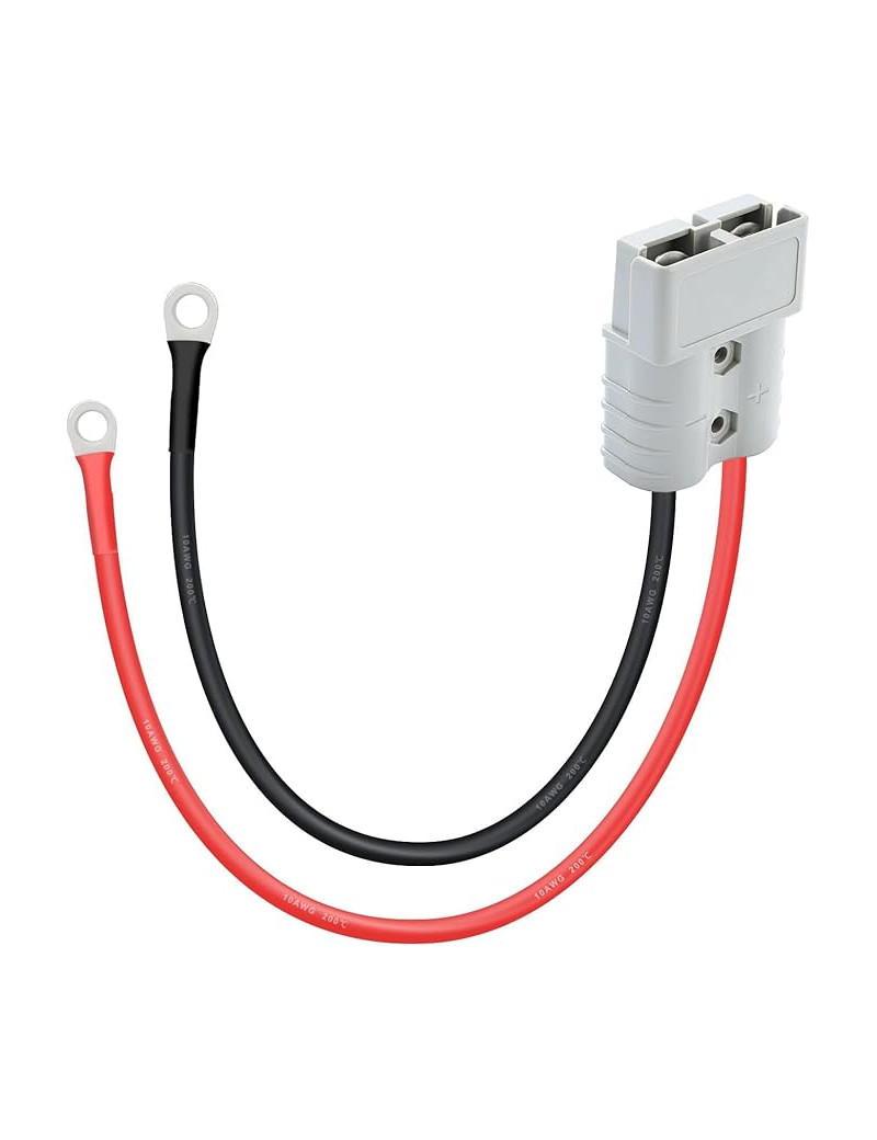 Przyłącze akumulatora 50 A, wtyczka z pierścieniem O, 600 V, 4 AWG, 1m