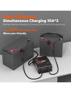 Ładowarka Litime 12V (14.6V) 10A Podwójna Wodoodporna 12V10A-BCHA-2BANK-WP-Y