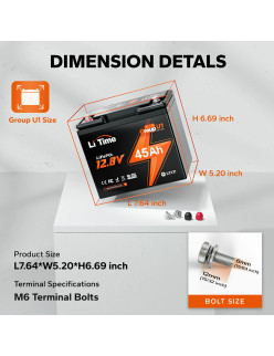 Akumulator LiTime 12V  45Ah Wheel Chair L12V45-45-GU1-WCHR-12-A33