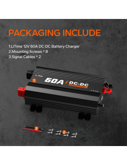 Ładowarka akumulatorów LiTime 12V 60A DC do DC L12V60A-DC-E