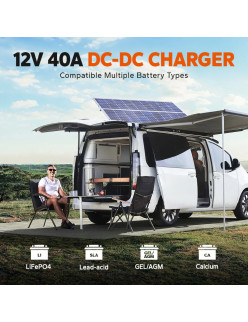 Ładowarka akumulatorów LiTime 12V 40A DC do DC z MPPT L12V40A-DC-Z