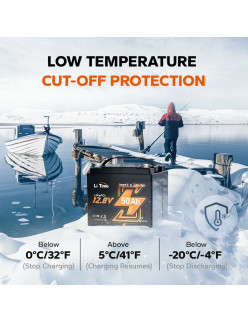 Akumulator LiTime 12V  50Ah Trolling Motor Bluetooth L12V50-50-TM-BT-4-A38