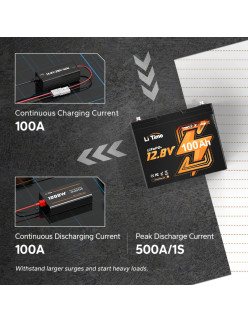 Akumulator LiTime 12V 100Ah Bluetooth Type Group24 L12V100-100-GROUP24-BT-4-A70
