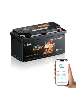 Akumulator LiTime 12V 100Ah 200A H190 Bluetooth mata grzewcza L12V100-200-H190-MHBT-4-AC150-DE