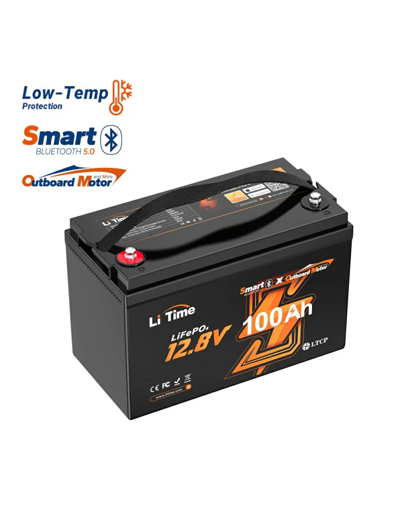 Akumulator LiTime 12V 100Ah OBM Bluetooth L12V100-100-OBM-BT-4-A100-DE