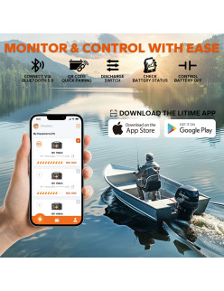 Akumulator LiTime 12V 100Ah OBM Bluetooth L12V100-100-OBM-BT-4-A100-DE