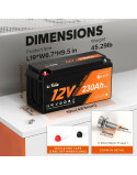 Akumulator LiTime 12V 230Ah Low Temp L12V230-200-LTCP-4-A150