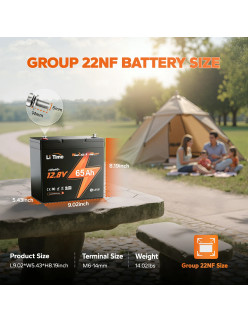 Akumulator LiTime 12V  65Ah Wheel Chair L12V65-65-G22NF-WCHR-4-A55