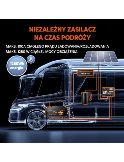 Akumulator LiTime 12V 100Ah H190 Bluetooth L12V100-100-H190-BT-4-AC150