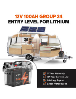 Akumulator LiTime 12V 100Ah Group24 L12V100-100-GROUP24-4-A70