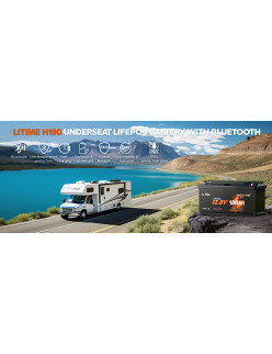 Akumulator LiTime 12V 100Ah H190 Bluetooth L12V100-100-H190-BT-4-AC150